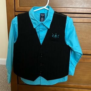 Toddler boy pin stripe suit, size 4T, worn once, minor stain on sleeve